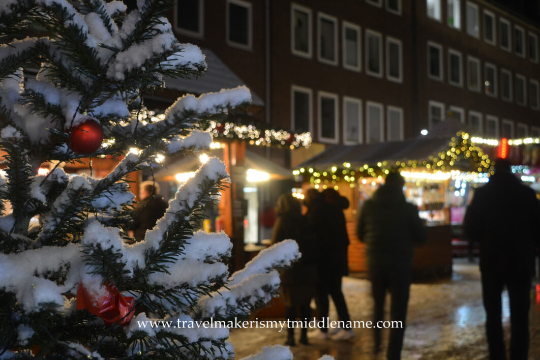 A Christmas market in Lübeck