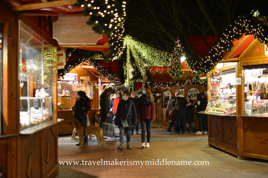 People enjoying the Christmas market in Kiel