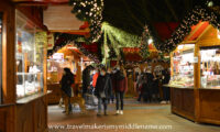 People enjoying the Christmas market in Kiel