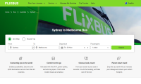 Screenshot of Flixbus Australia's website